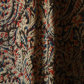 Multicolor - natural dyed cotton pedana kalamkari fabric 17