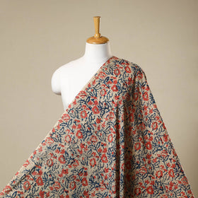 Multicolor - natural dyed cotton pedana kalamkari fabric 29