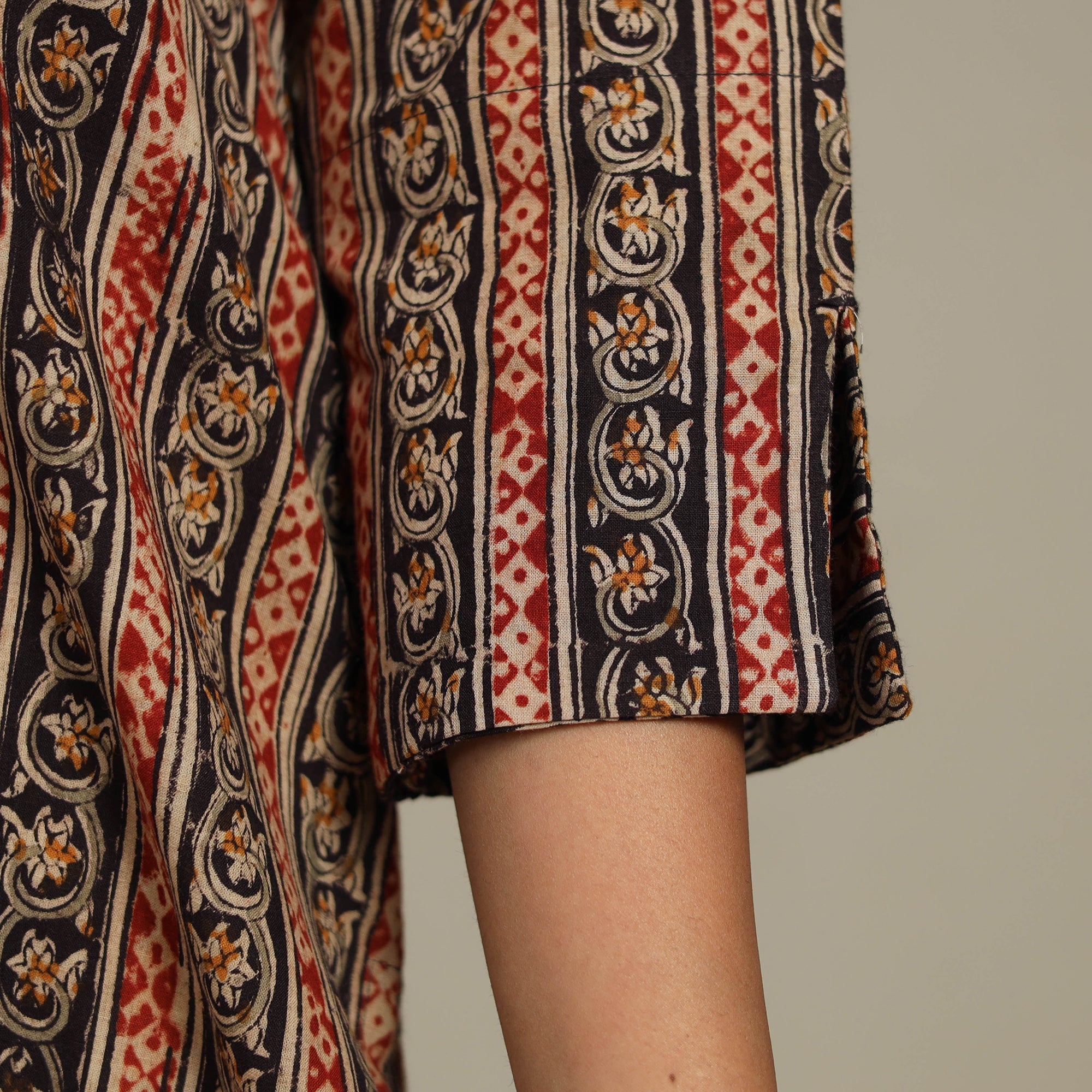 Multicolor Natural Dyed Cotton Straight Pedana Kalamkari Print Kurta