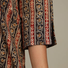 Multicolor Natural Dyed Cotton Straight Pedana Kalamkari Print Kurta