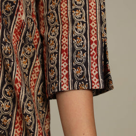 Multicolor Natural Dyed Cotton Straight Pedana Kalamkari Print Kurta