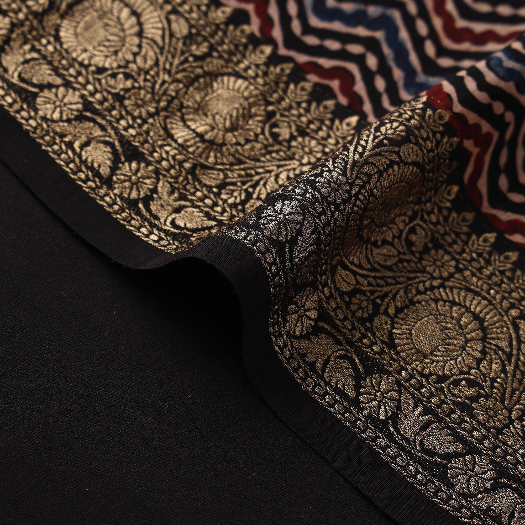 Natural dyed dola silk hand fabric 06 - handcrafted