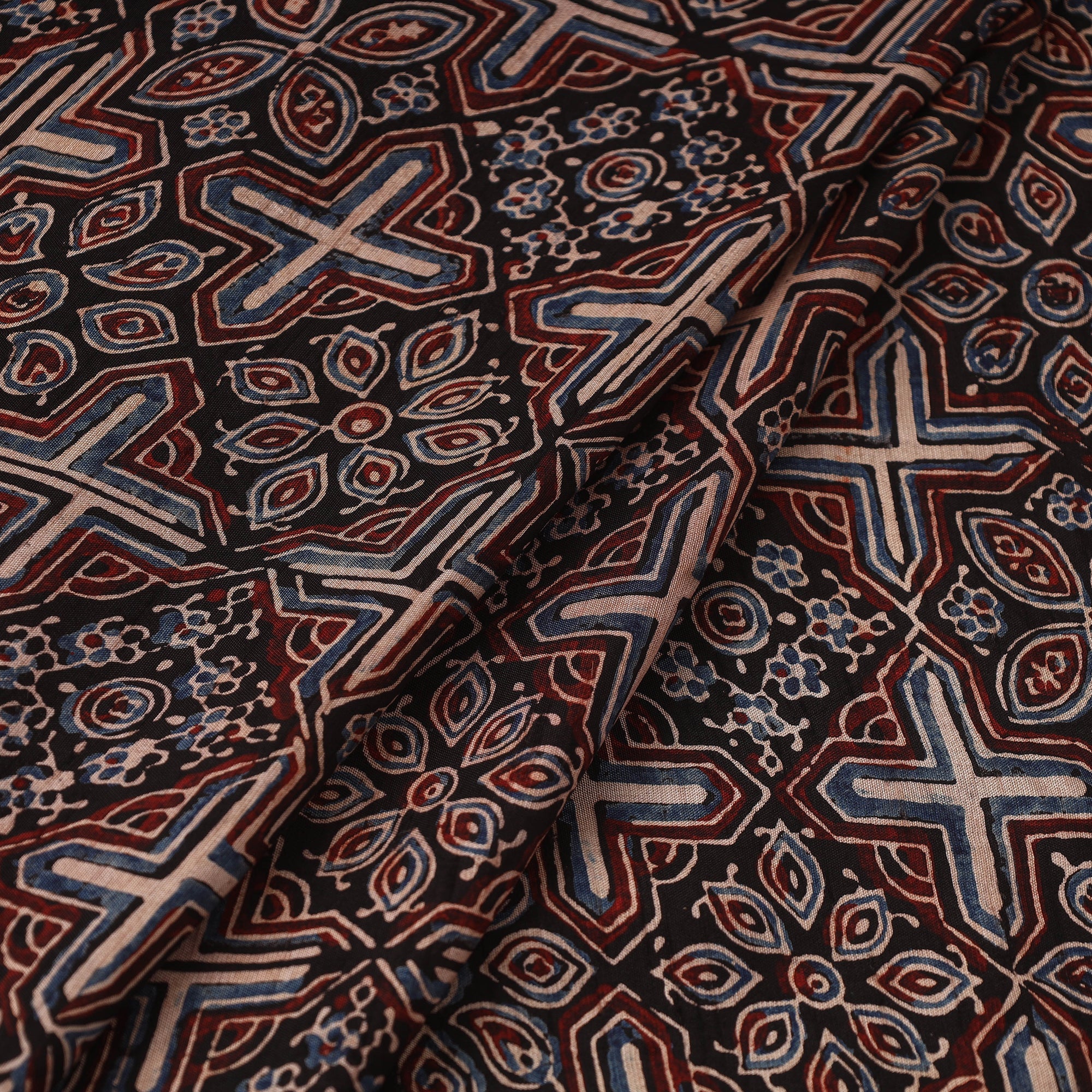 Natural dyed dola silk hand fabric 47 - handcrafted