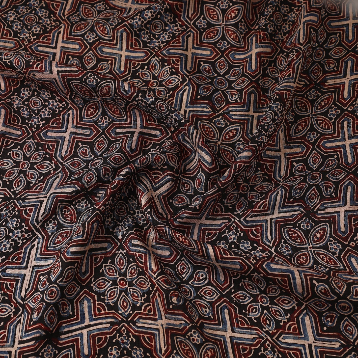 Natural dyed dola silk hand fabric 47 - handcrafted