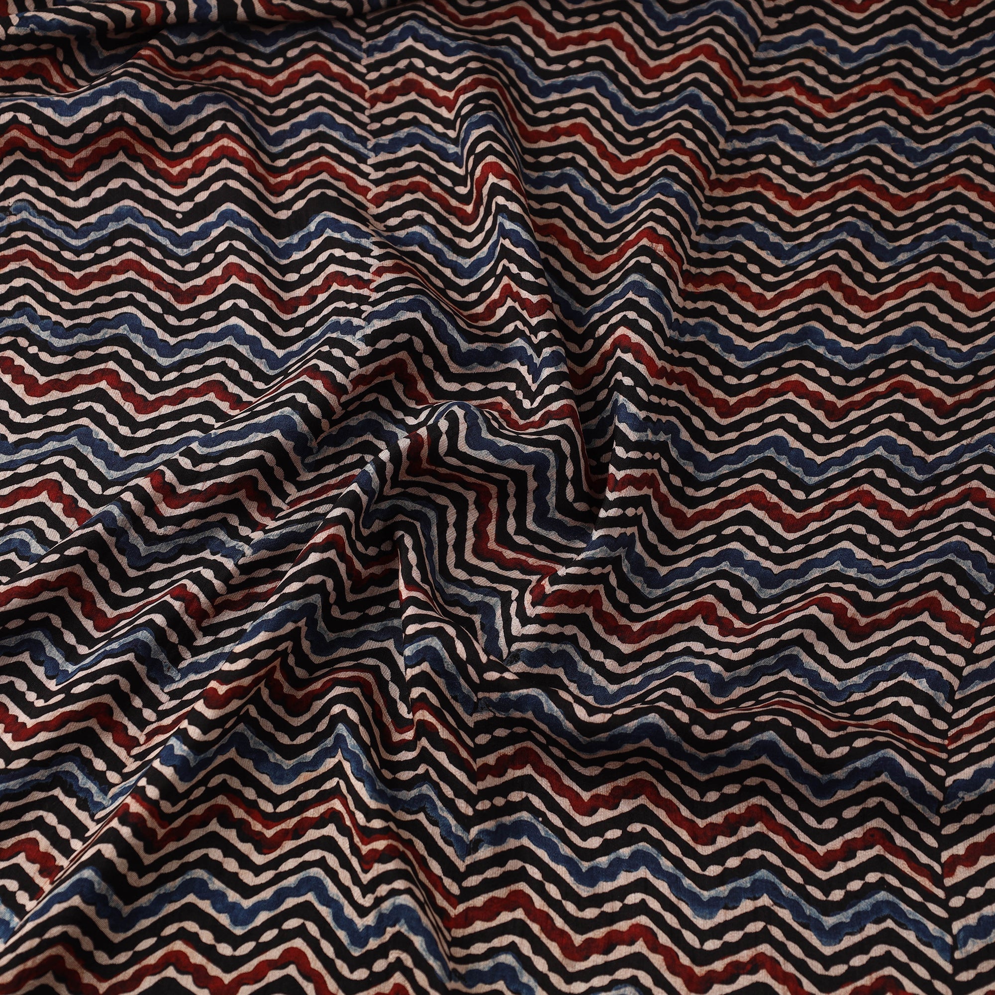 Natural dyed dola silk hand fabric 48 - handcrafted