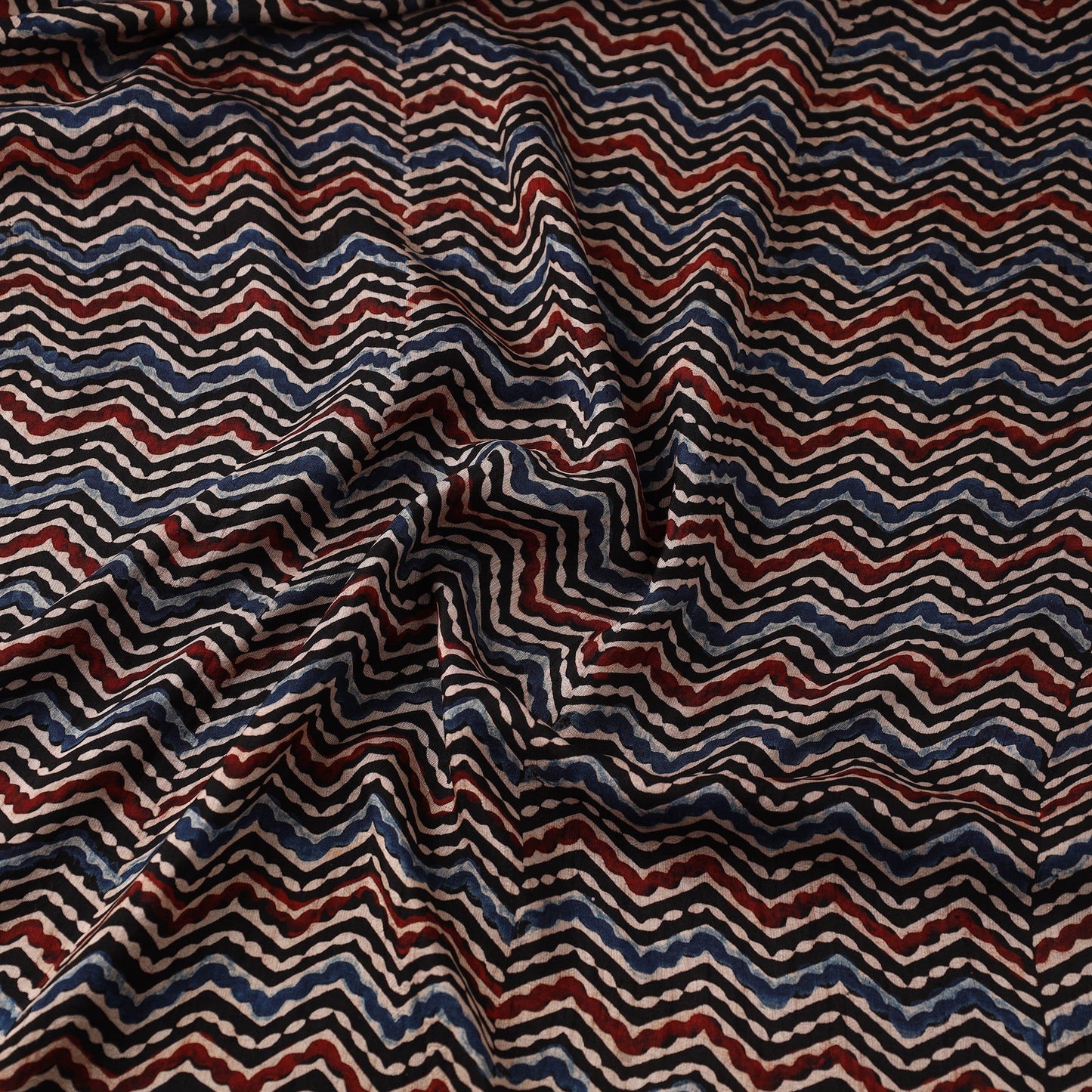 Natural dyed dola silk hand fabric 48 - handcrafted