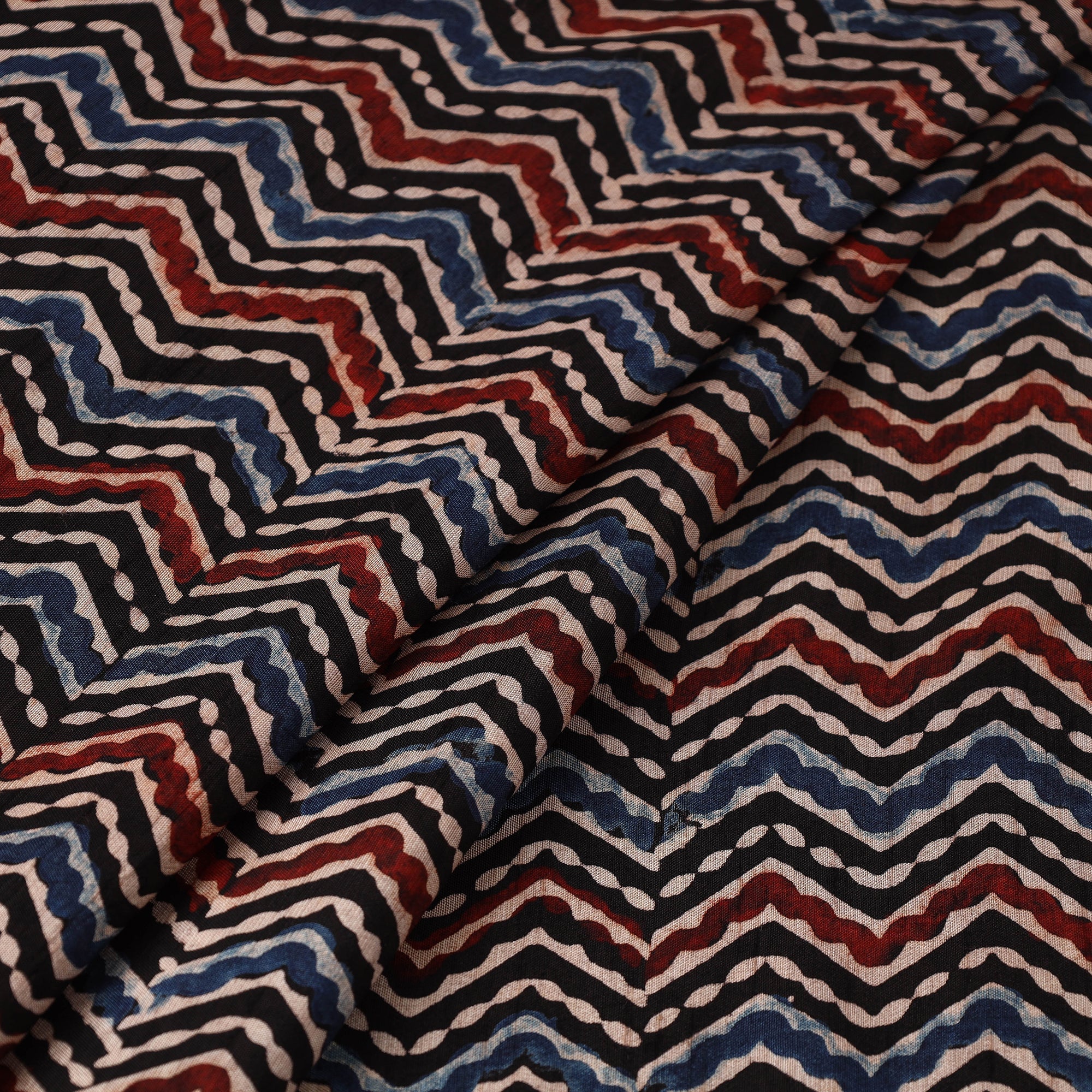 Natural dyed dola silk hand fabric 48 - handcrafted