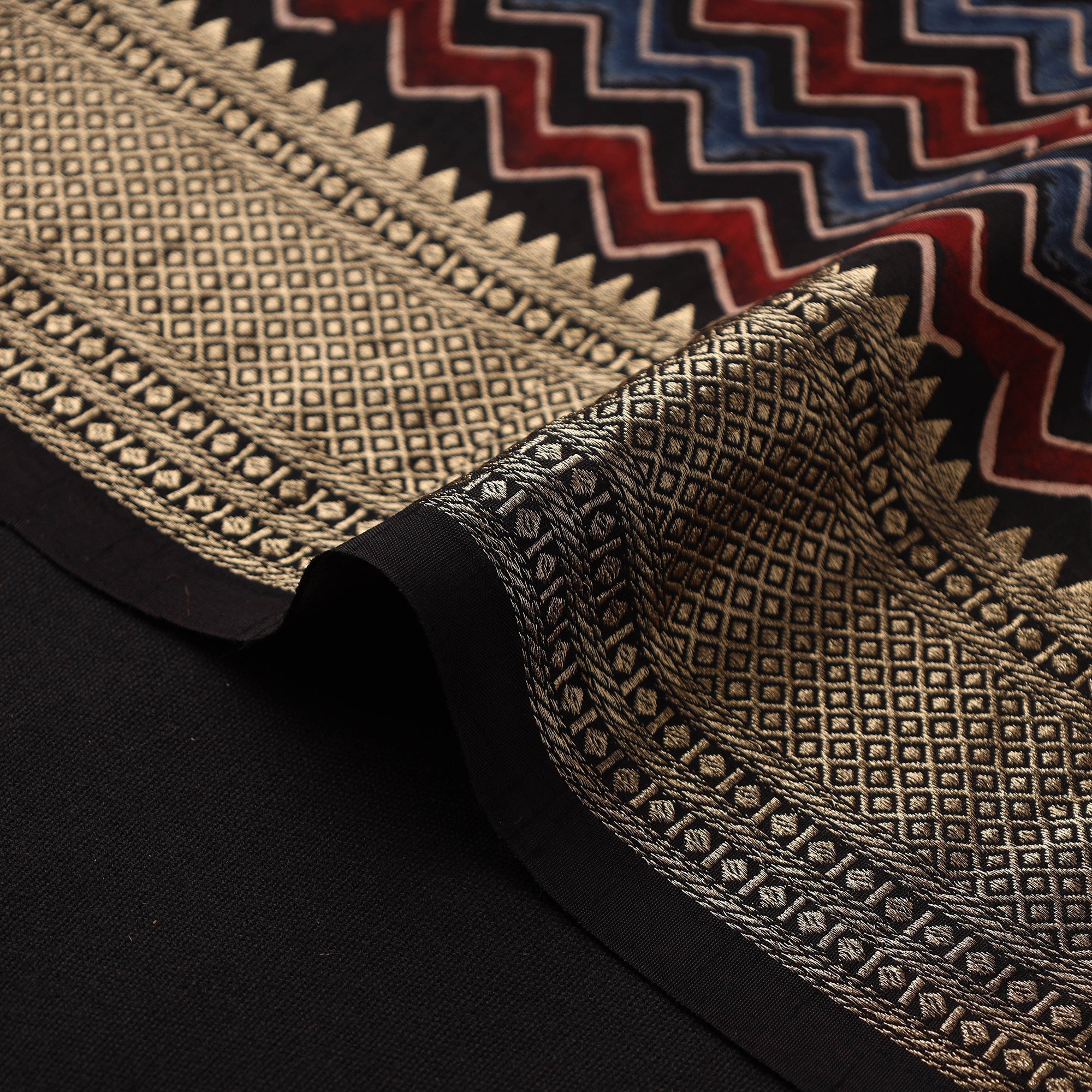 Natural dyed dola silk hand fabric 51 - handcrafted