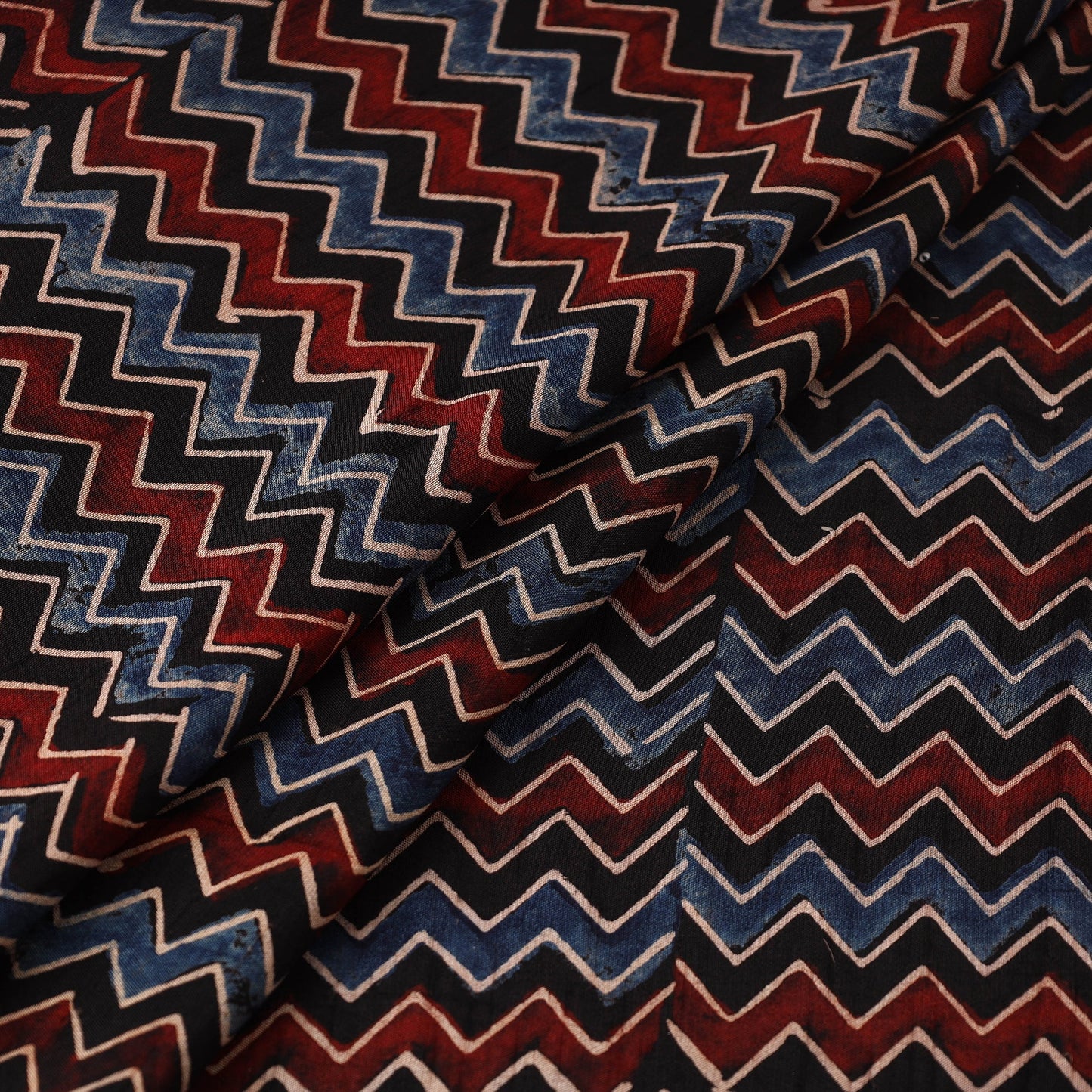 Natural dyed dola silk hand fabric 51 - handcrafted