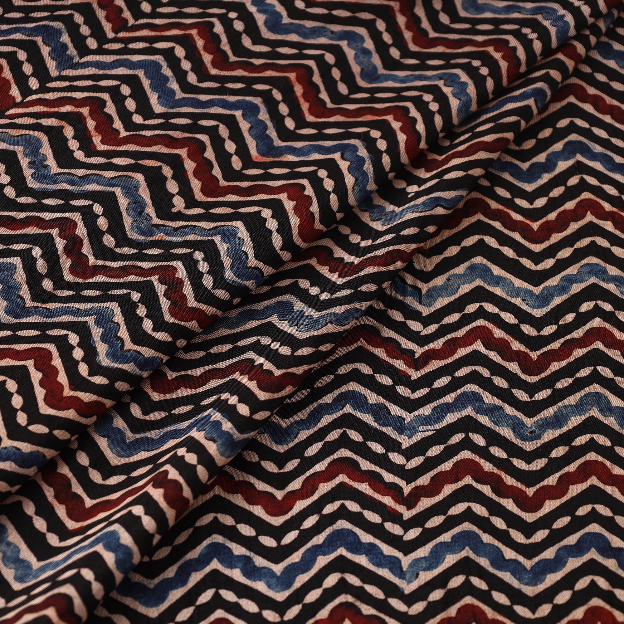 Natural dyed dola silk hand fabric 56 - handcrafted