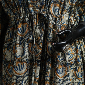 Natural dyed hand block kalamkari print cotton kaftan