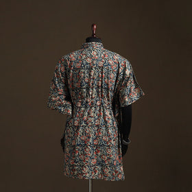 Natural dyed hand block kalamkari print cotton kaftan