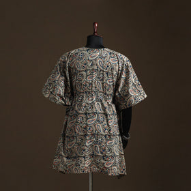 Natural dyed hand block kalamkari print cotton kaftan