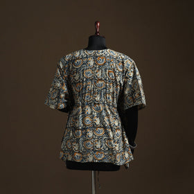Natural dyed hand block kalamkari print cotton kaftan