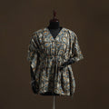 Natural dyed hand block kalamkari print cotton kaftan