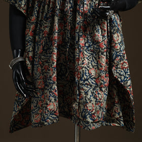 Natural dyed hand block kalamkari print cotton kaftan