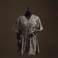 Natural dyed hand block kalamkari print cotton kaftan