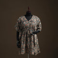 Natural dyed hand block kalamkari print cotton kaftan
