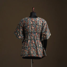 Natural dyed hand block kalamkari print cotton kaftan