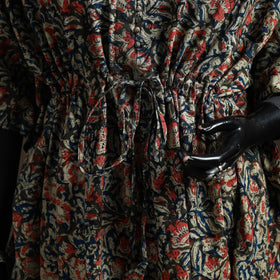 Natural dyed hand block kalamkari print cotton kaftan
