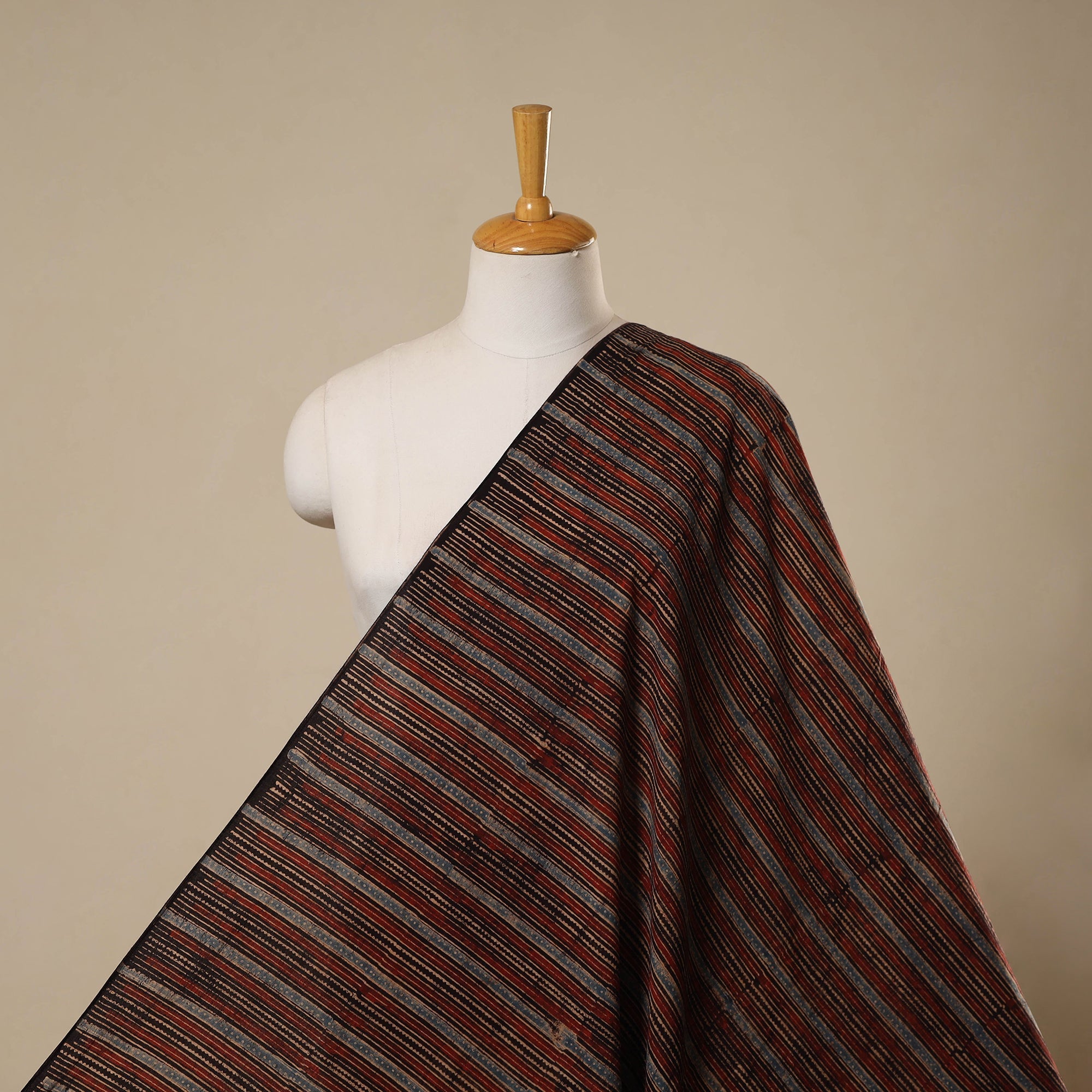 Natural dyed hand cotton fabric 19 - handcrafted