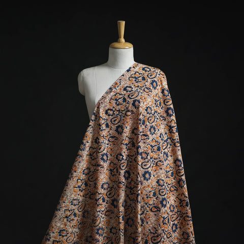 Natural dyed hand block print cotton kalamkari fabric 10