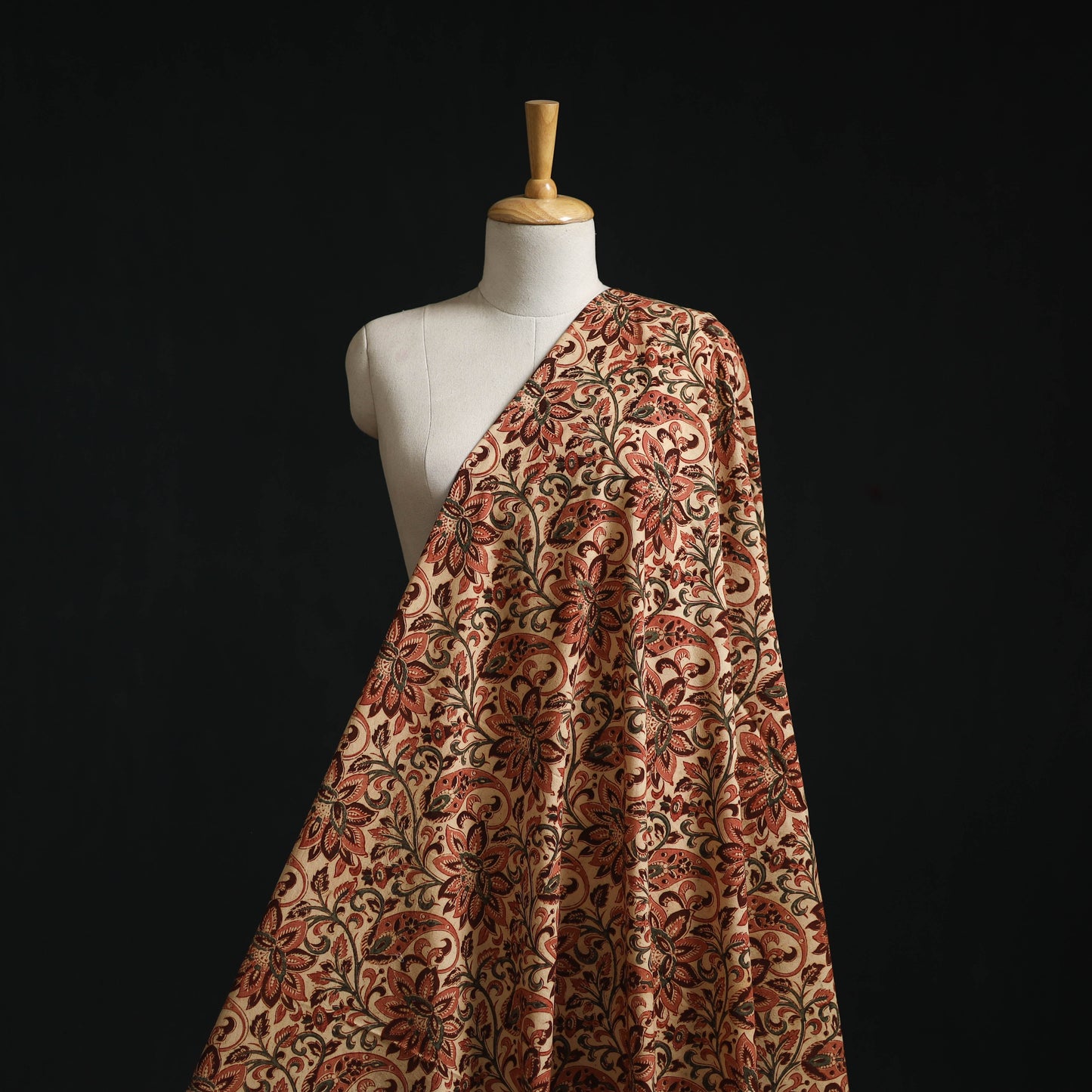 Natural dyed hand block print cotton pedana kalamkari