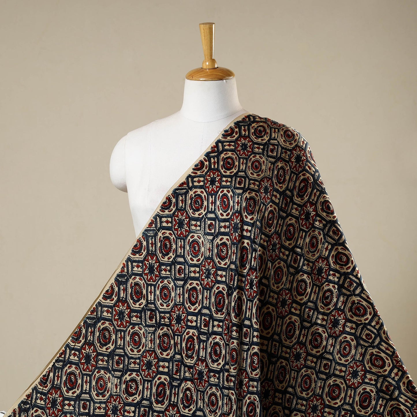 Multicolor - natural dyed hand modal silk fabric 02
