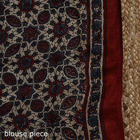 Natural dyed hand modal silk saree with tassels 13
