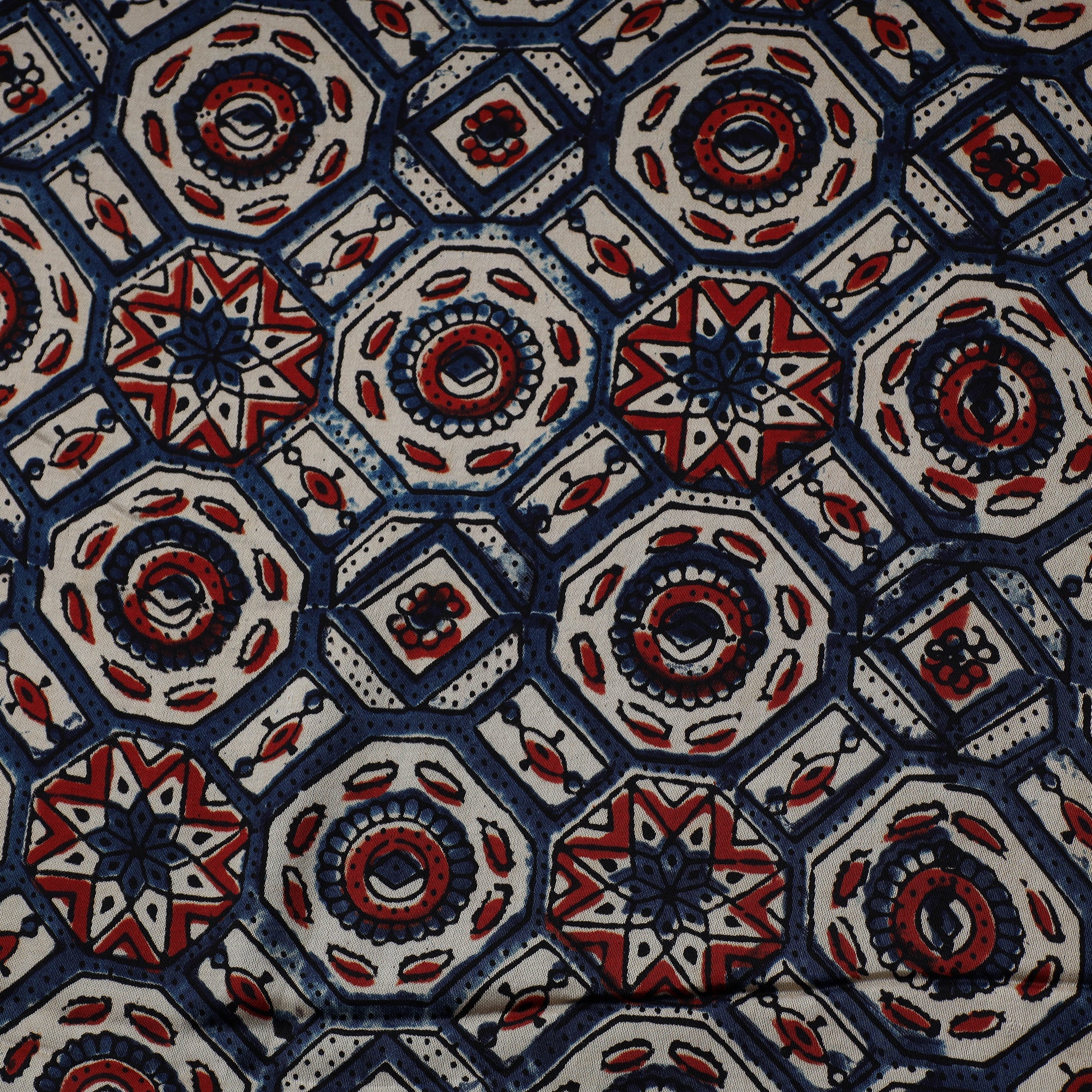 Multicolor - natural dyed hand modal silk fabric 02