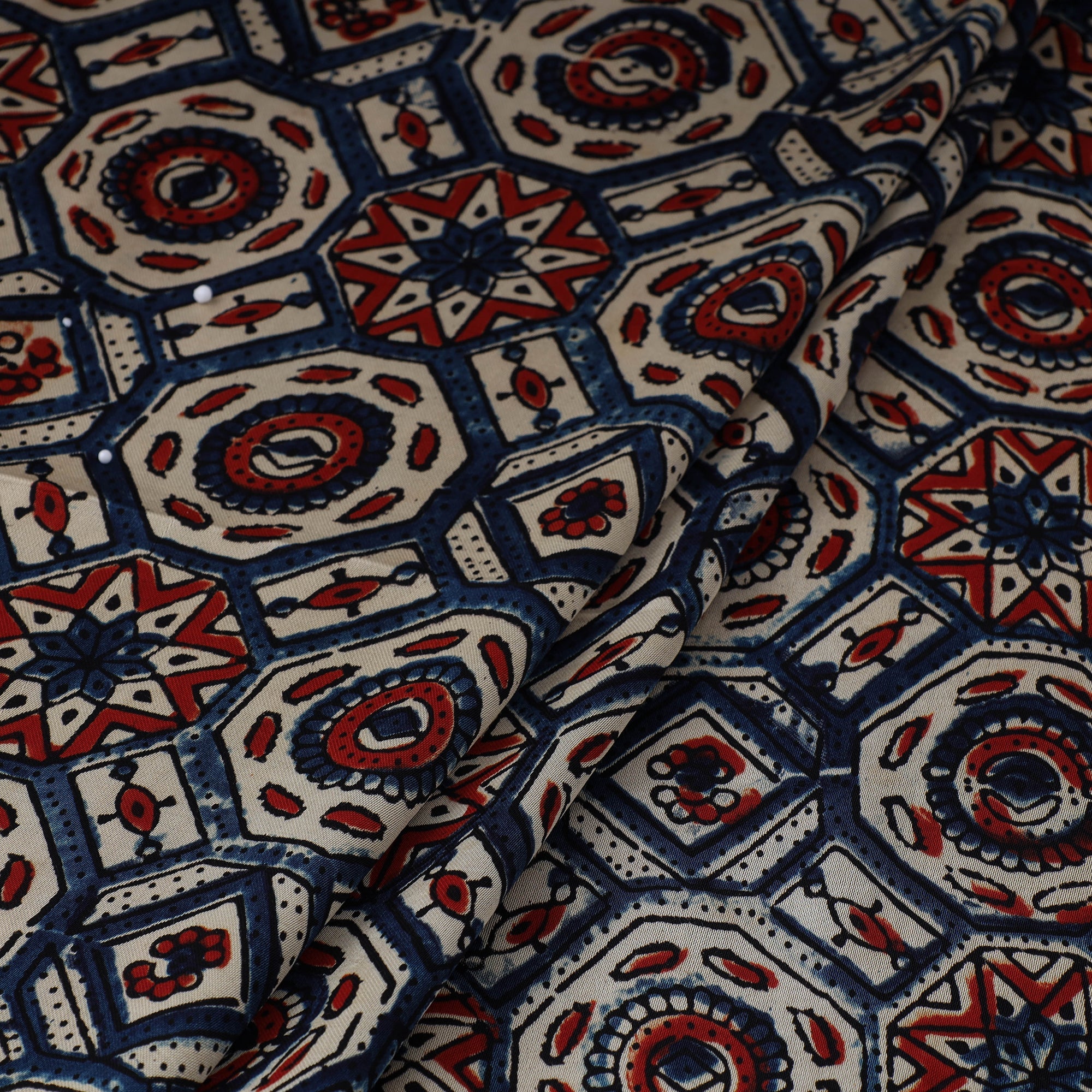 Multicolor - natural dyed hand modal silk fabric 02