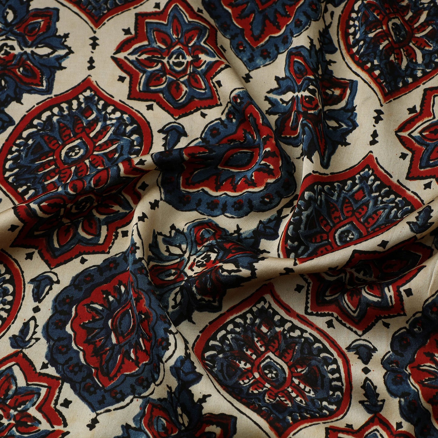 Multicolor - natural dyed hand modal silk fabric 20