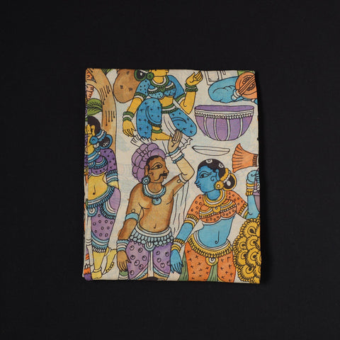 Natural dyed handloom chanderi silk handpainted