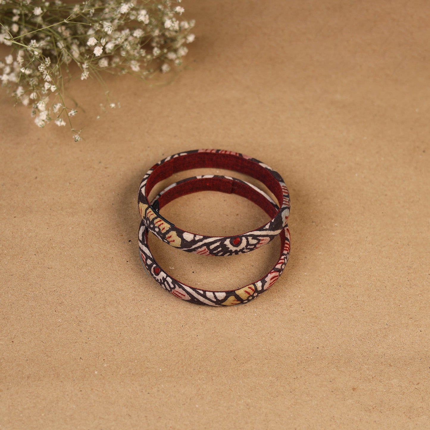 Natural dyed handpainted kalamkari bangle so2 (size - 2-8)