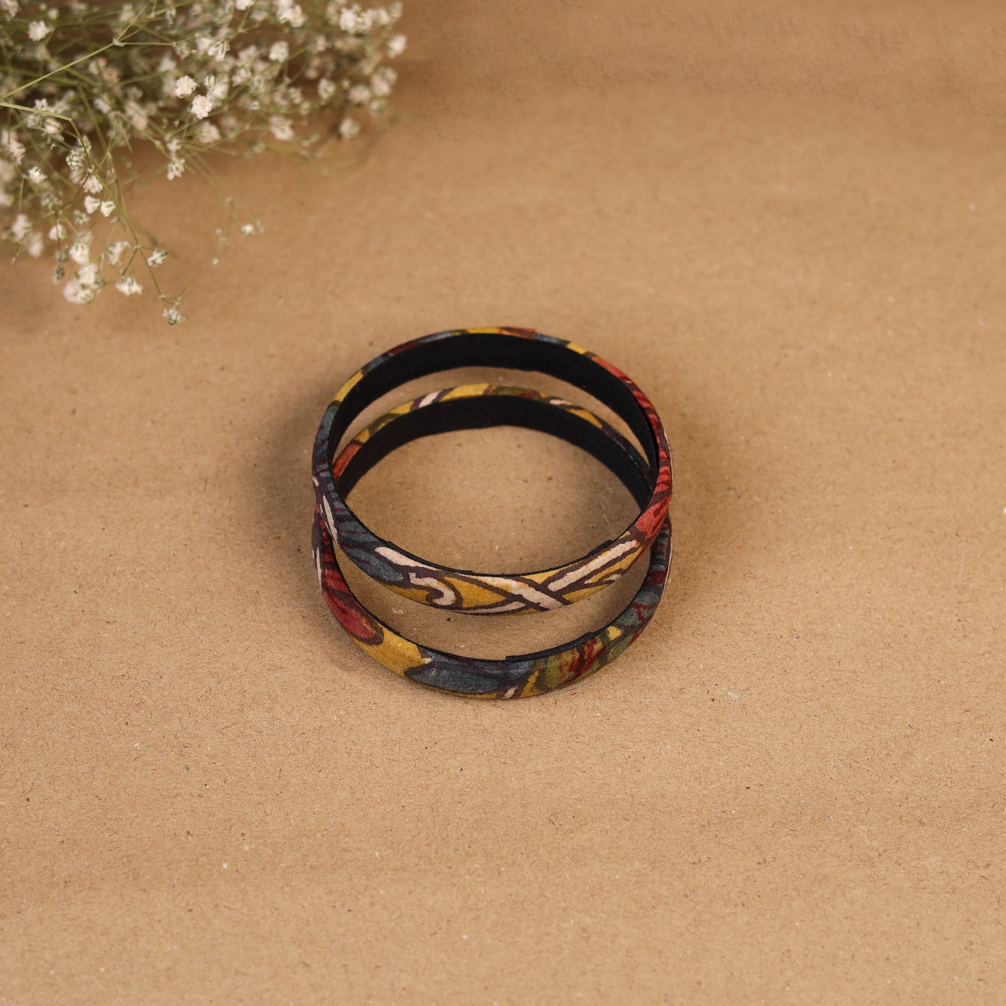 Natural dyed handpainted kalamkari bangle so2 (size - 2-8)