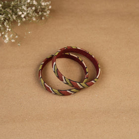 Natural dyed handpainted kalamkari bangle so2 (size - 2-8)