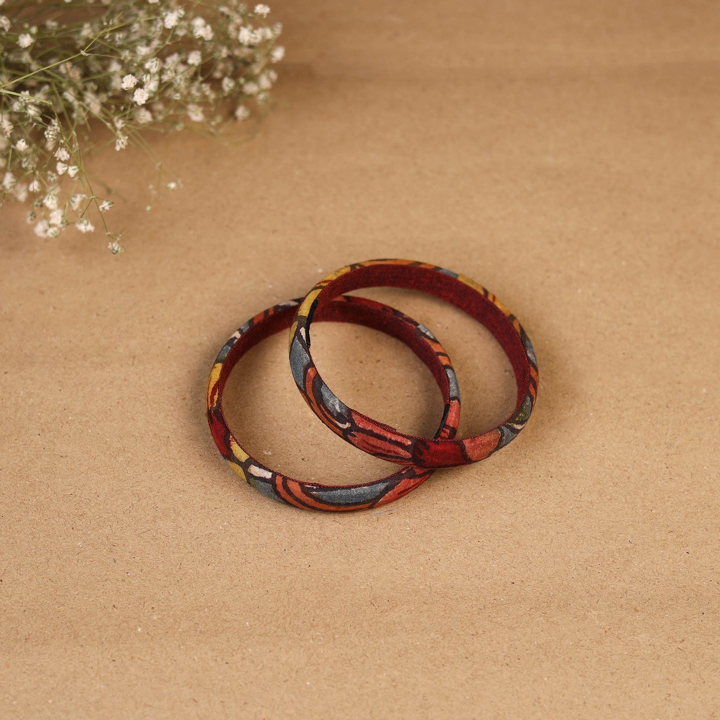 Natural dyed handpainted kalamkari bangle so2 (size - 2-8)