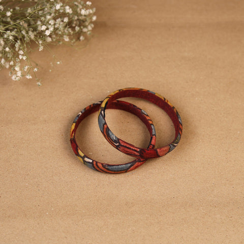 Natural dyed handpainted kalamkari bangle so2 (size - 2-8)