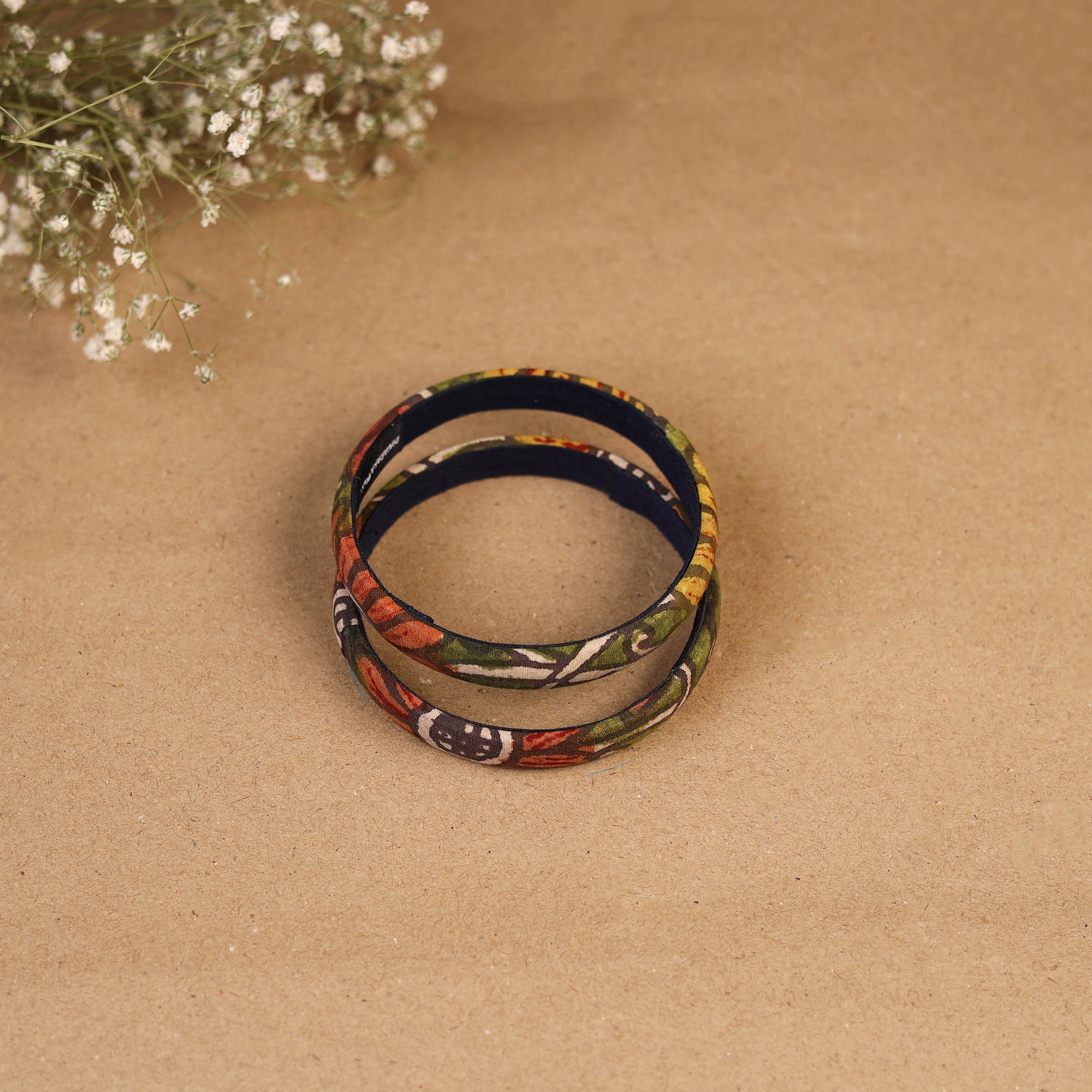 Natural dyed handpainted kalamkari bangle so2 (size - 2-8)