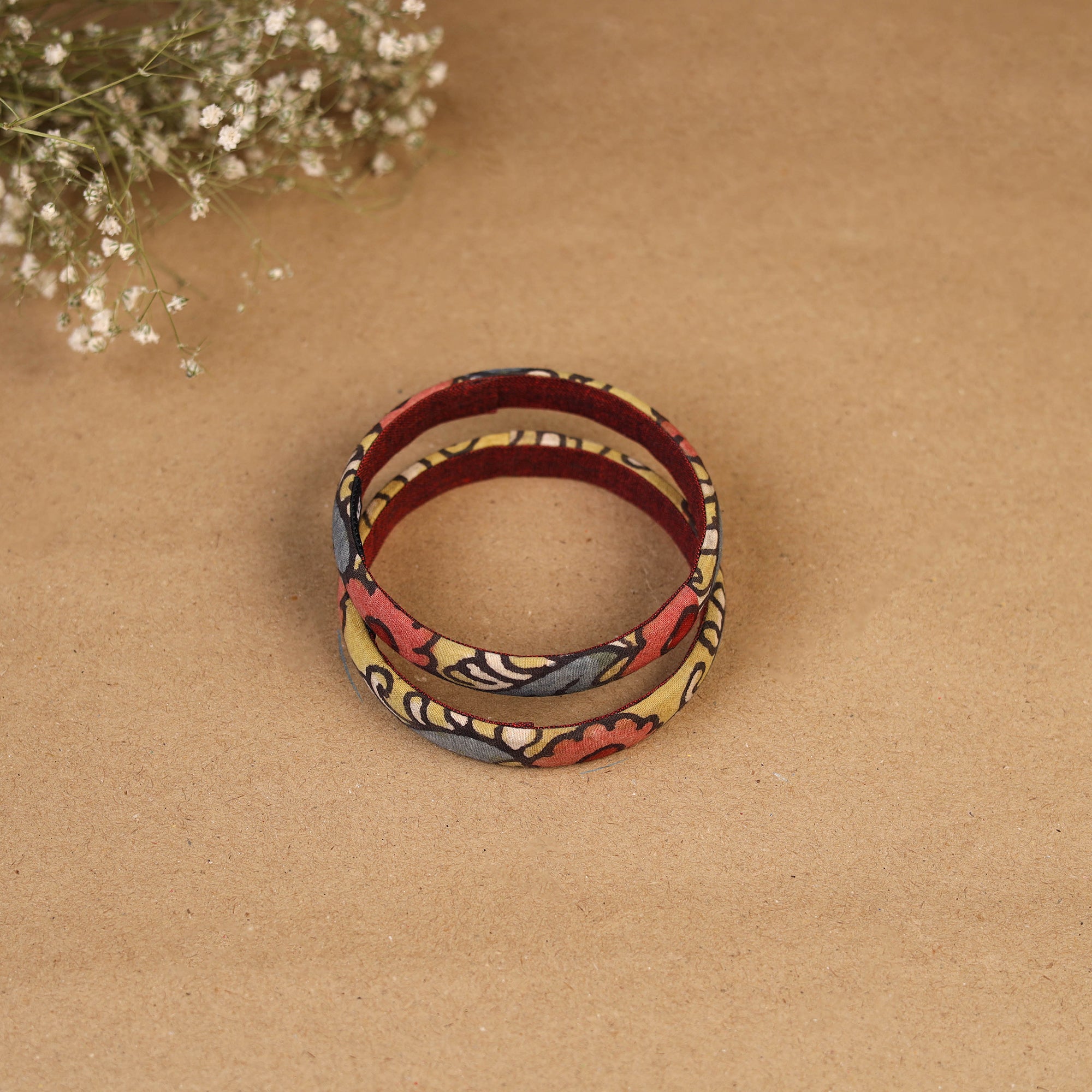 Natural dyed handpainted kalamkari bangle so2 (size - 2-8)