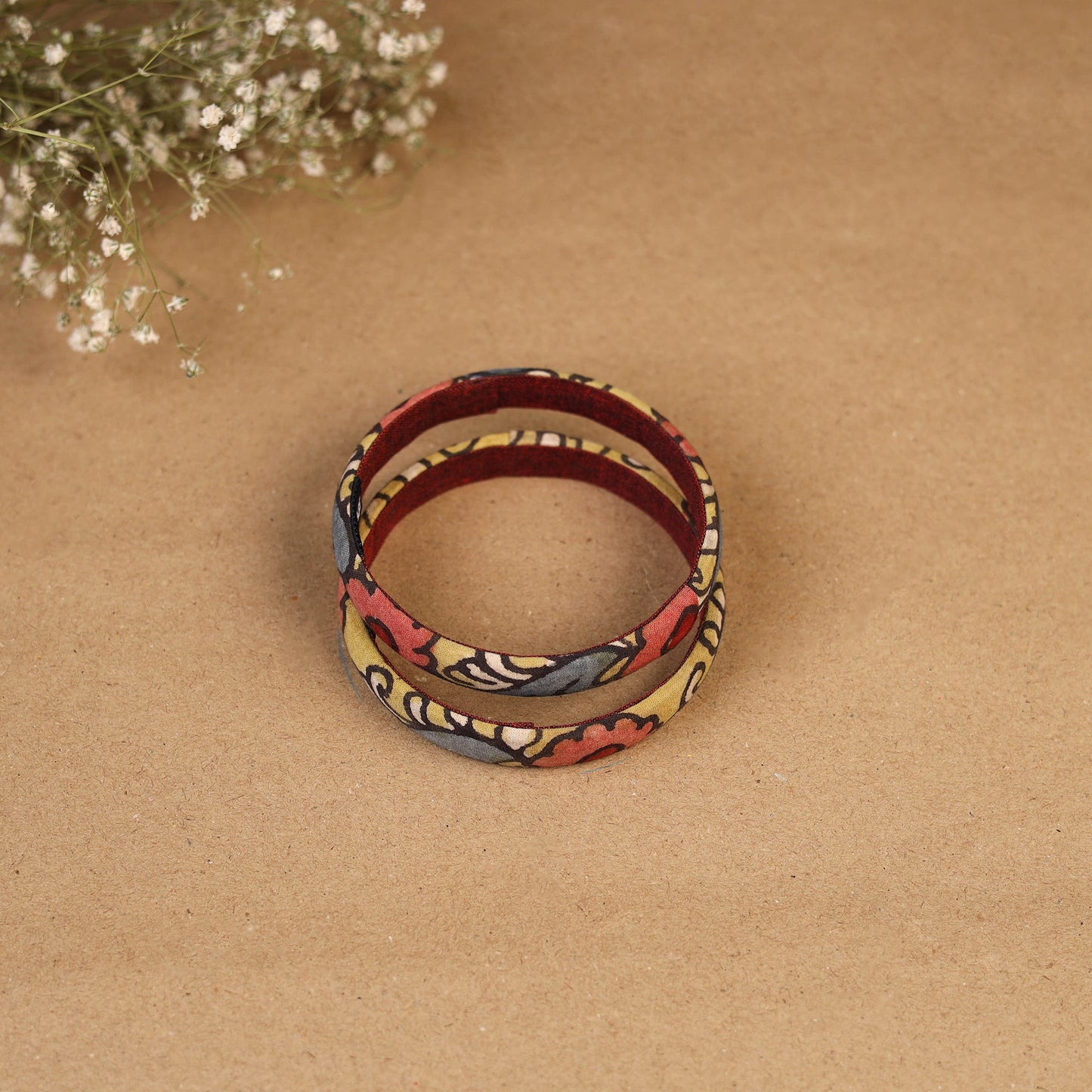 Natural dyed handpainted kalamkari bangle so2 (size - 2-8)