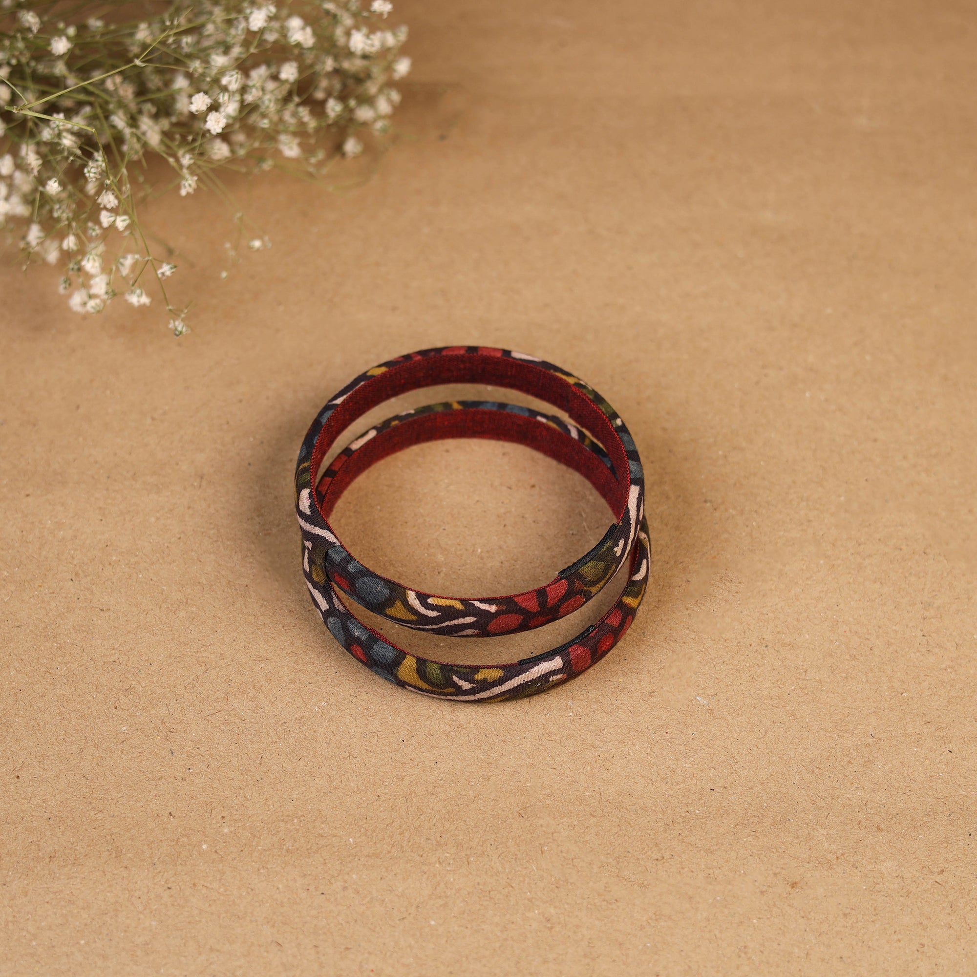 Natural dyed handpainted kalamkari bangle so2 (size - 2-8)