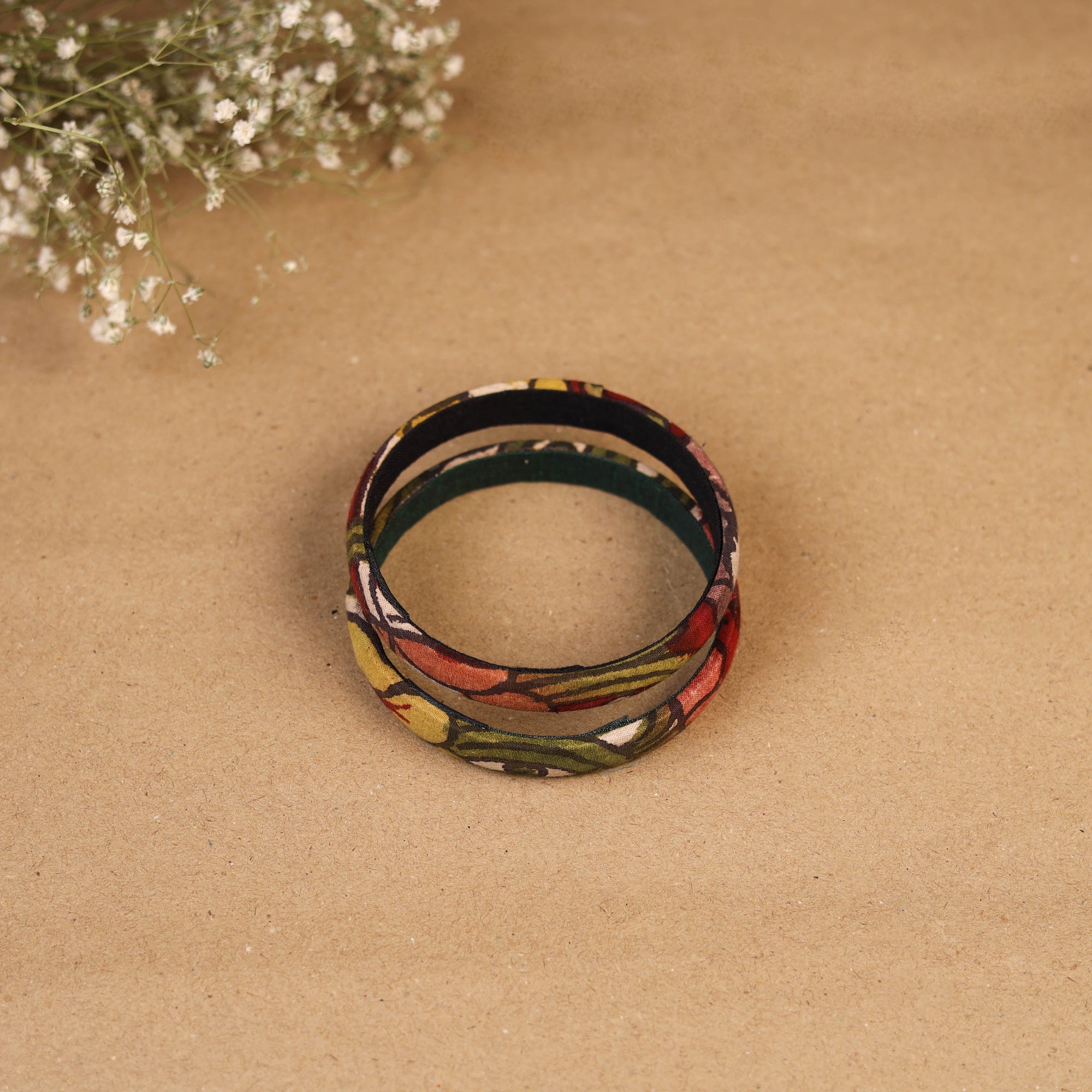 Natural dyed handpainted kalamkari bangle so2 (size - 2-8)