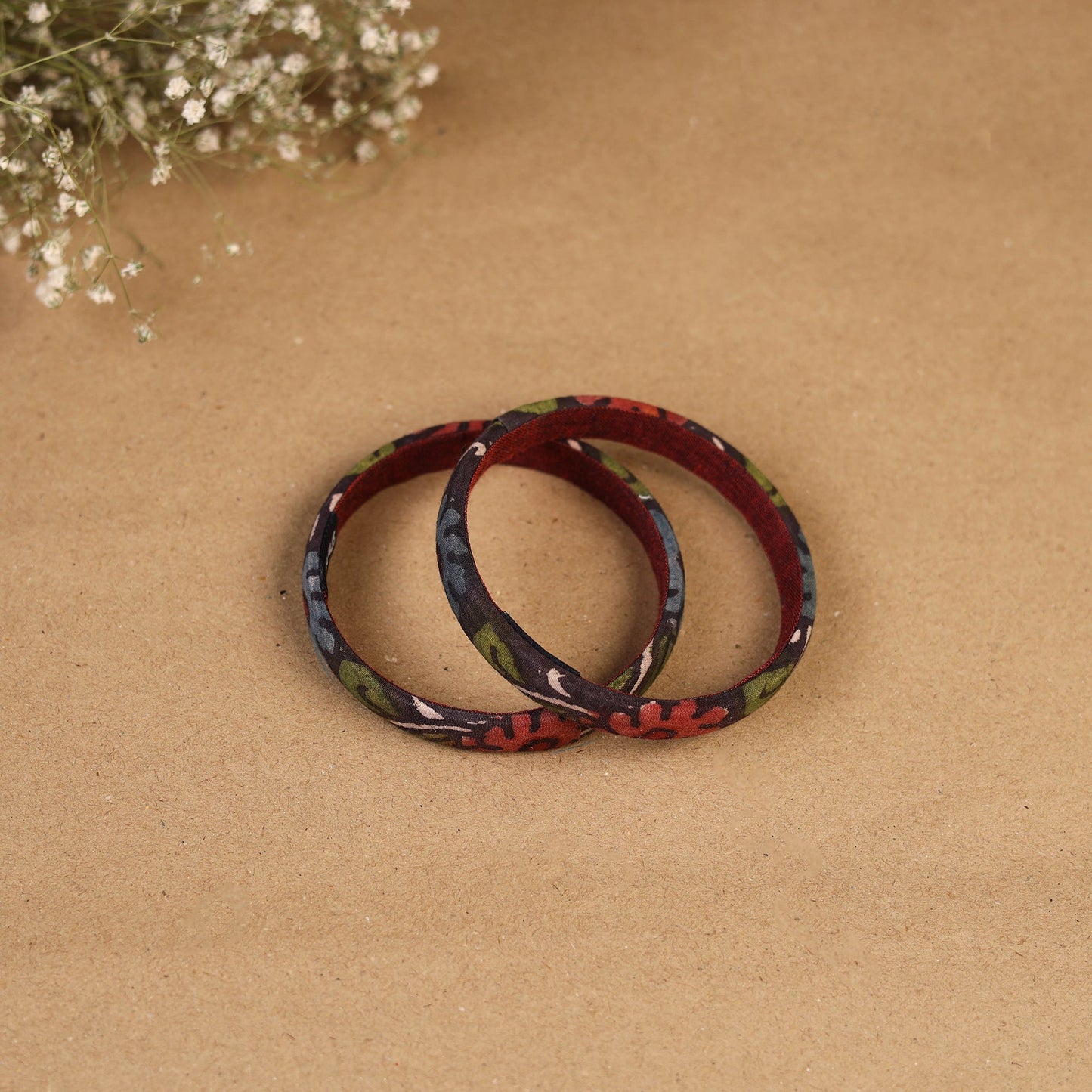 Natural dyed handpainted kalamkari bangle so2 (size - 2-8)