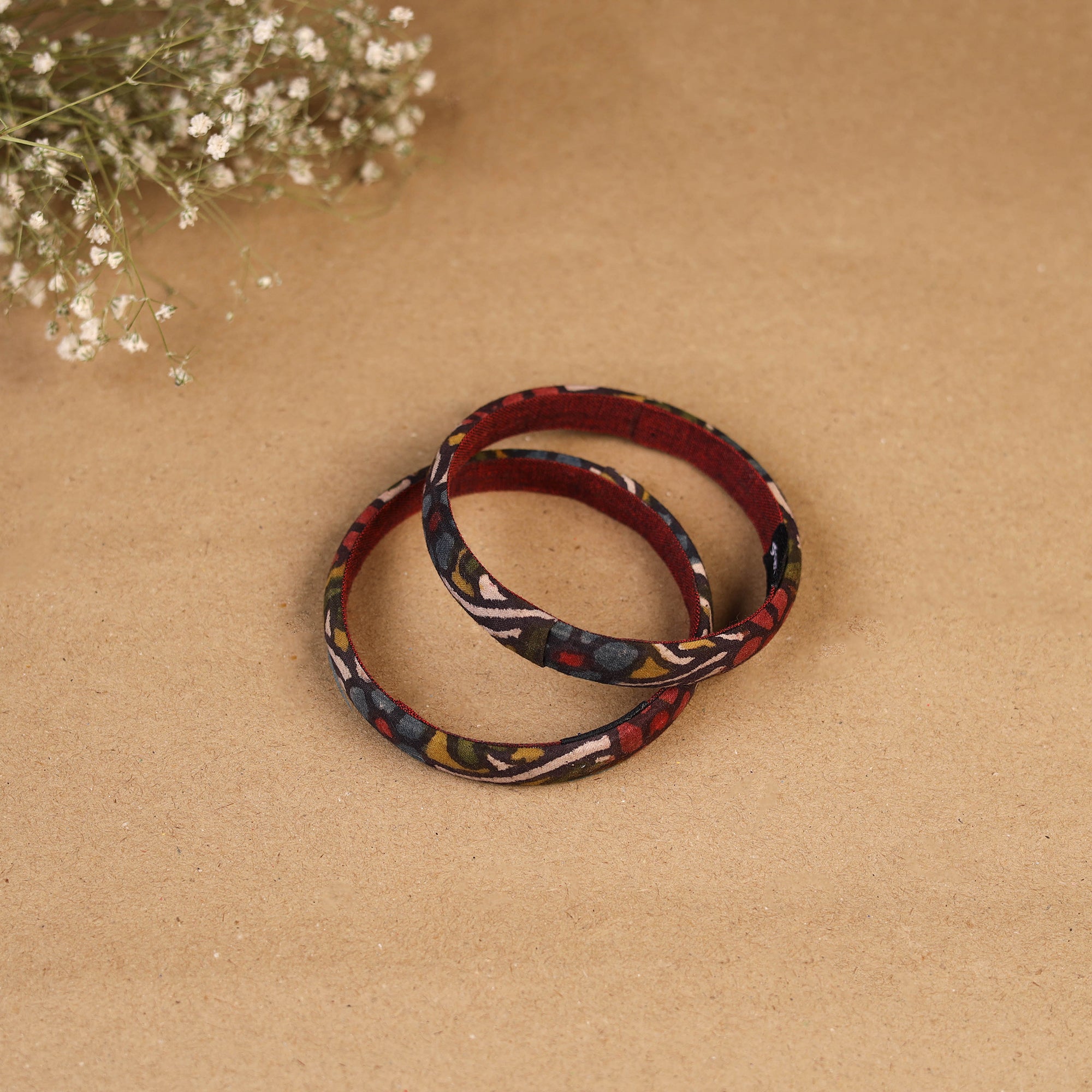 Natural dyed handpainted kalamkari bangle so2 (size - 2-8)