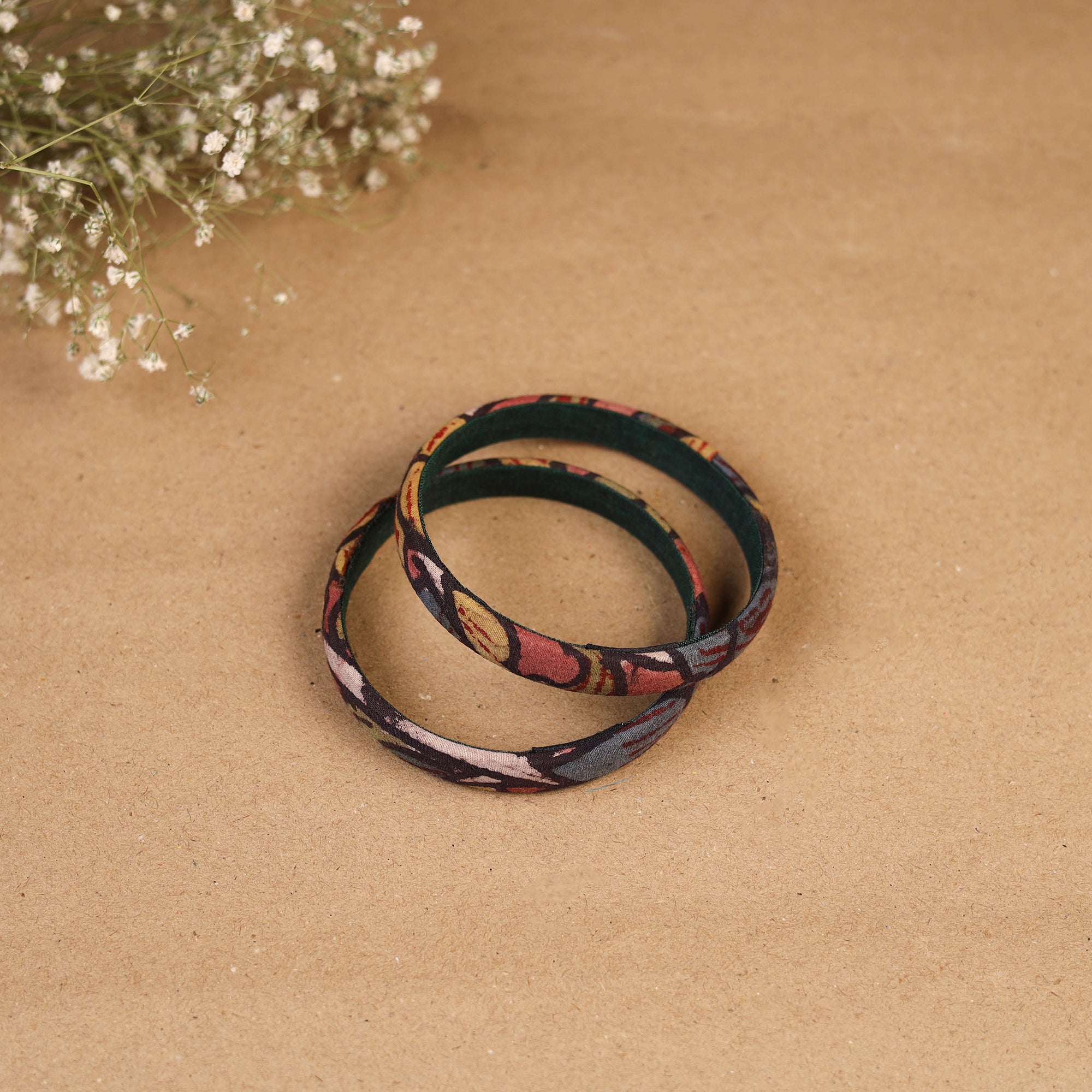 Natural dyed handpainted kalamkari bangle so2 (size - 2-8)