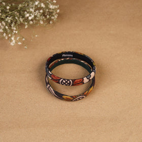 Natural dyed handpainted kalamkari bangle so2 (size - 2-8)