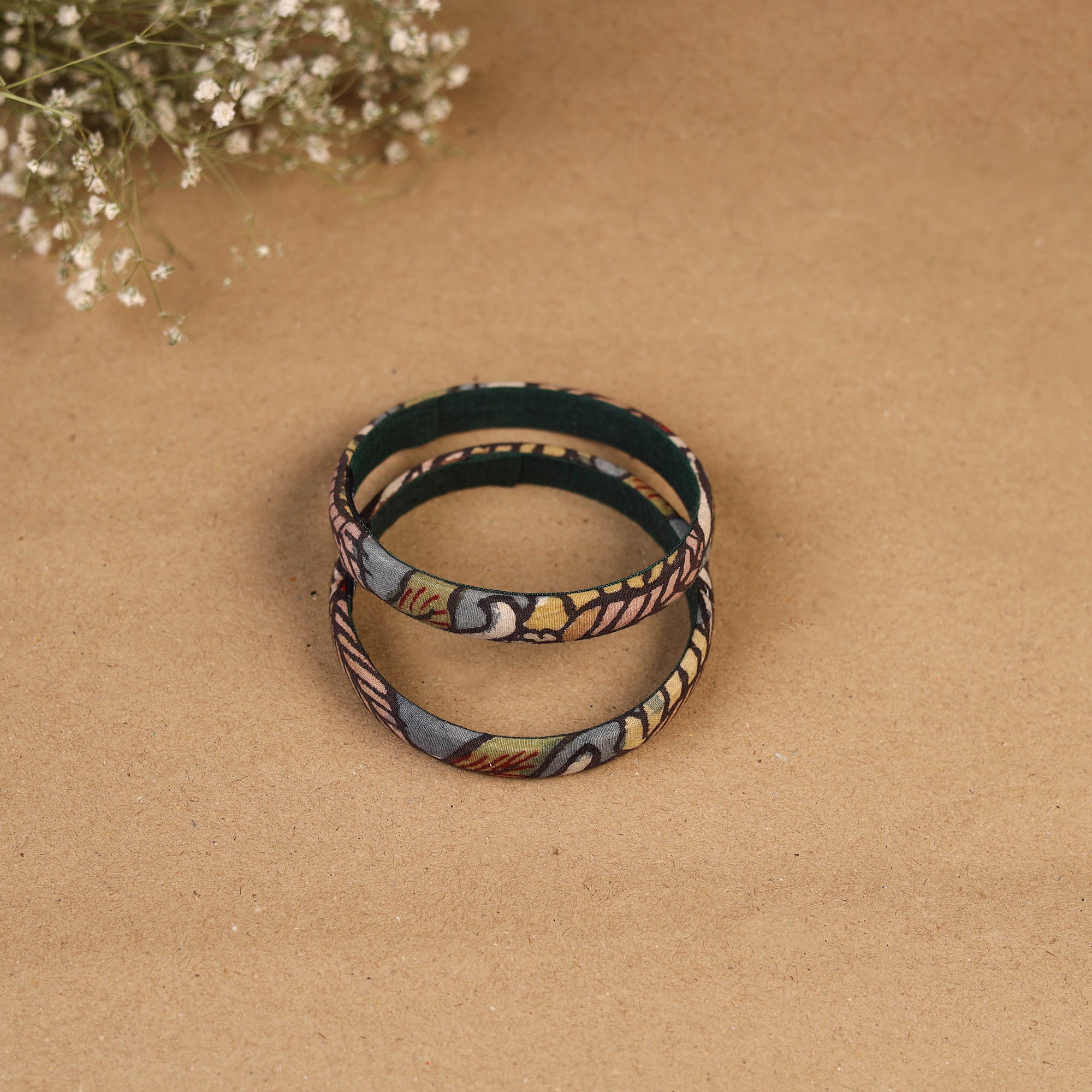 Natural dyed handpainted kalamkari bangle so2 (size - 2-8)