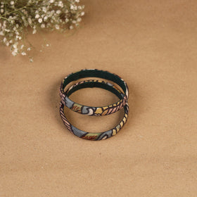 Natural dyed handpainted kalamkari bangle so2 (size - 2-8)