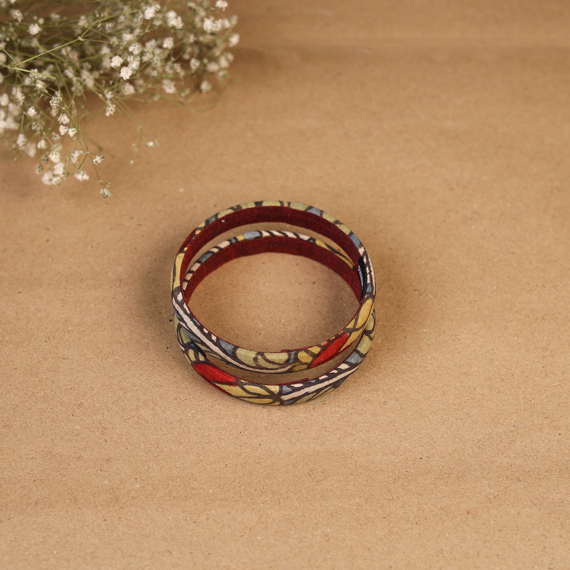 Natural dyed handpainted kalamkari bangle so2 (size - 2-8)